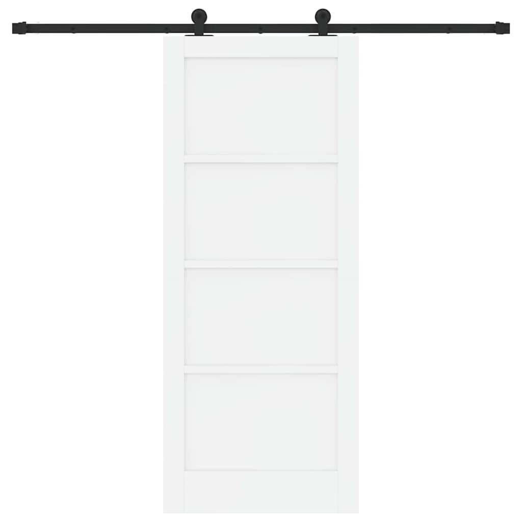 Schiebetür ORKDAL Weiß und Schwarz 83 x 202 cm