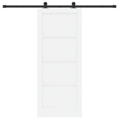 Schiebetür ORKDAL Weiß und Schwarz 83 x 202 cm