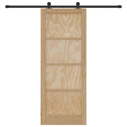 Schiebetür ORKDAL Natur und Schwarz 83 x 211 cm