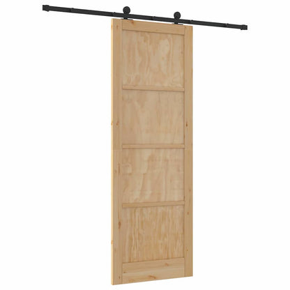 Schiebetür ORKDAL Natur und Schwarz 83 x 232 cm