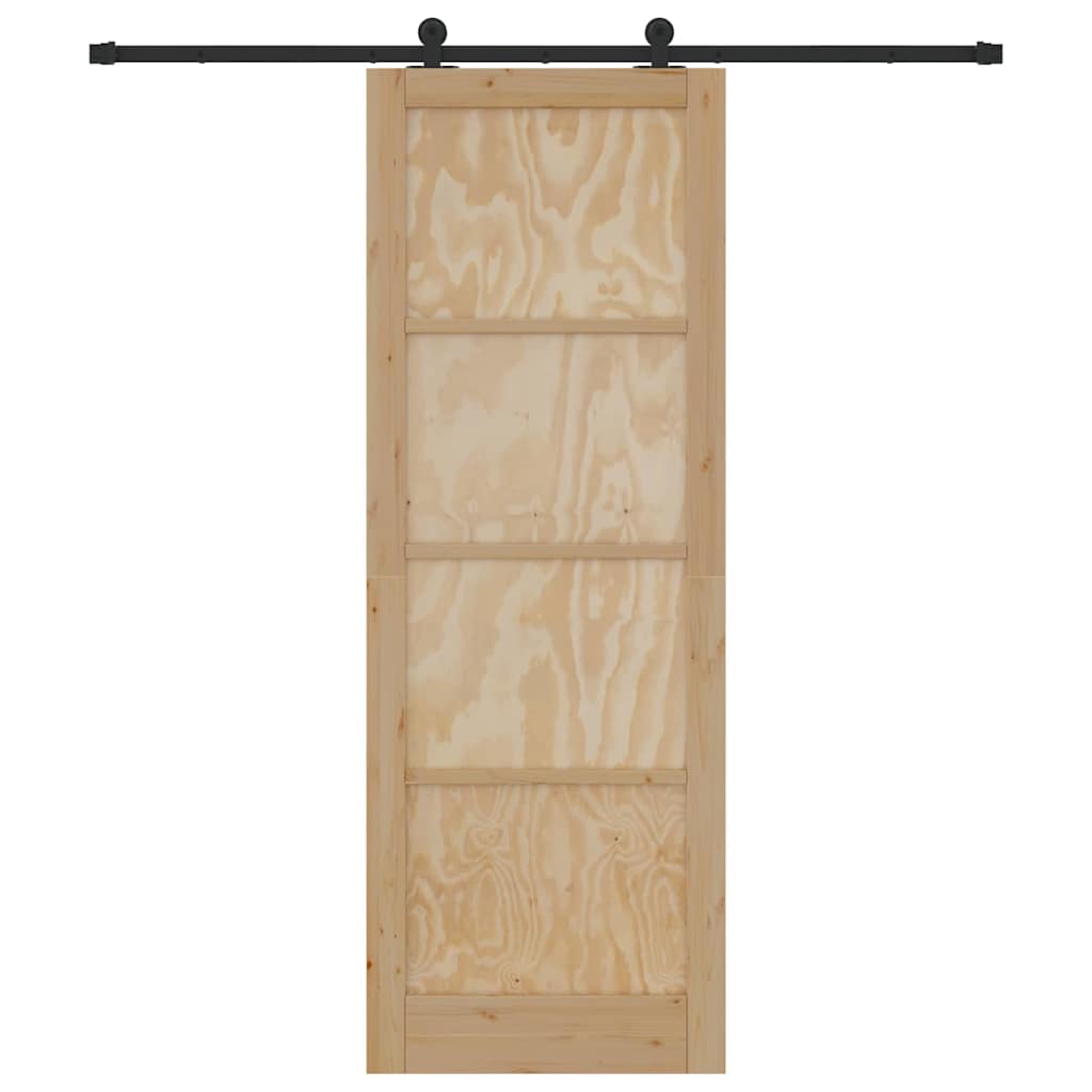 Schiebetür ORKDAL Natur und Schwarz 83 x 232 cm