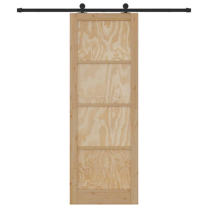 Schiebetür ORKDAL Natur und Schwarz 83 x 232 cm