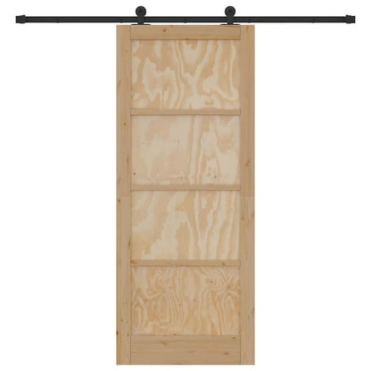 Schiebetür ORKDAL Natur und Schwarz 86 x 211 cm