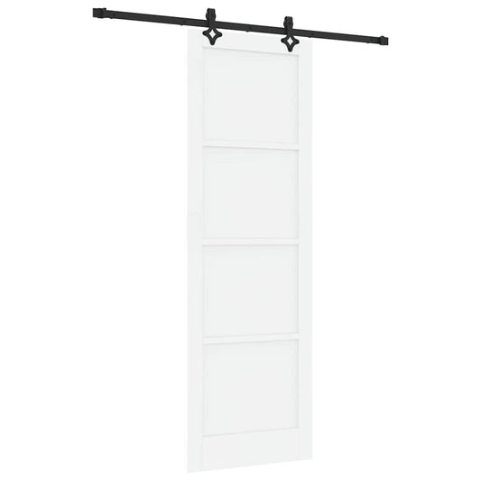 Schiebetür Manuell Weiß und Schwarz 78 x 232 cm
