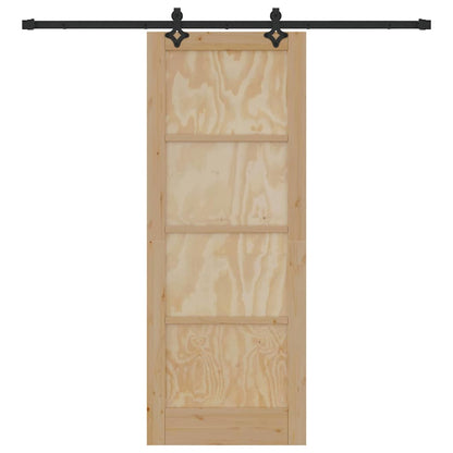 Schiebetür Natur und Schwarz 78 x 202 cm