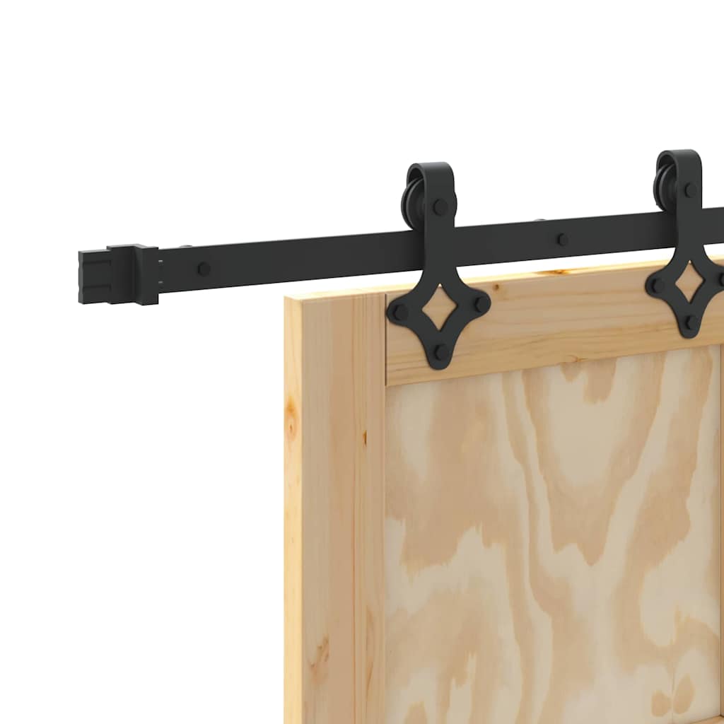 Schiebetür Natur und Schwarz 83 x 202 cm