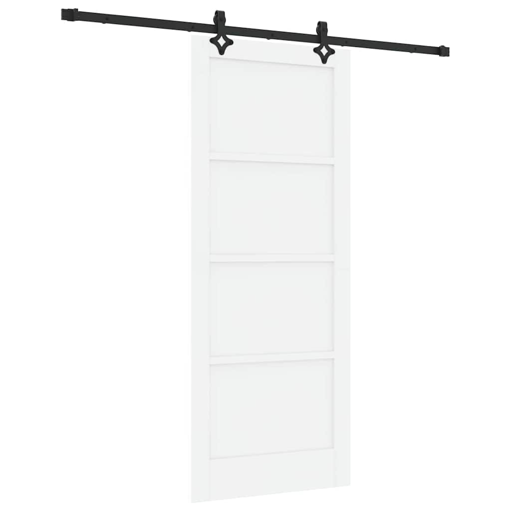 Schiebetür Weiß und Schwarz 83 x 202 cm