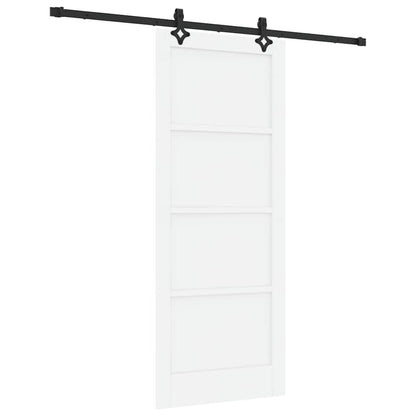 Schiebetür Weiß und Schwarz 83 x 202 cm