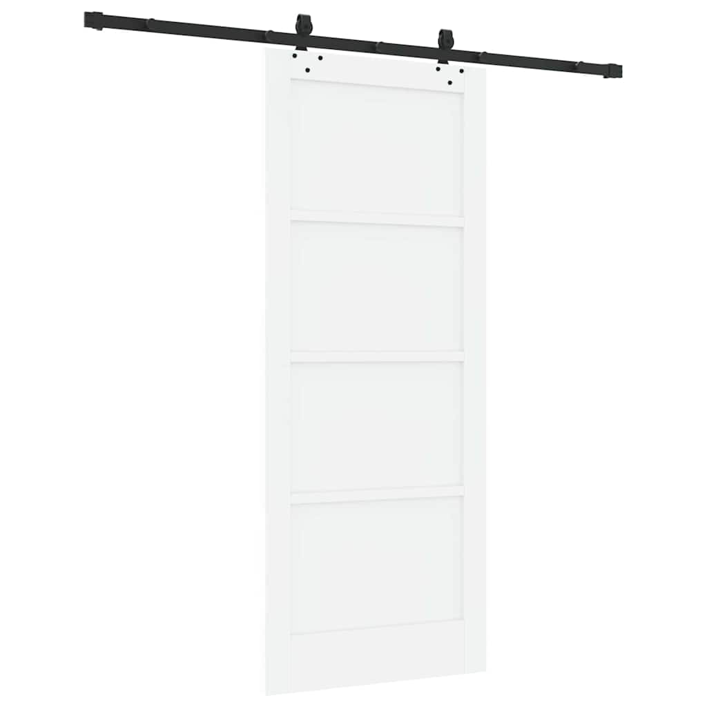 Schiebetür Weiß und Schwarz 83 x 202 cm