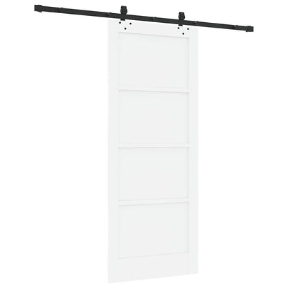Schiebetür Weiß und Schwarz 83 x 202 cm