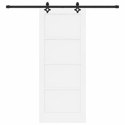 Schiebetür Weiß und Schwarz 83 x 202 cm