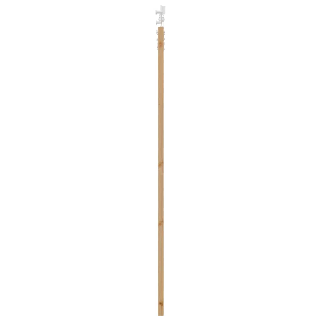 Schiebetür Weiß 83 x 202 cm Massives Kiefernholz und Stahl