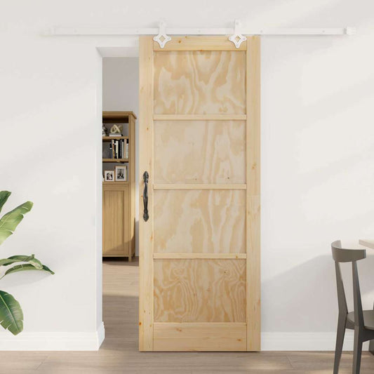Schiebetür Natur und Weiß 78 x 202 cm