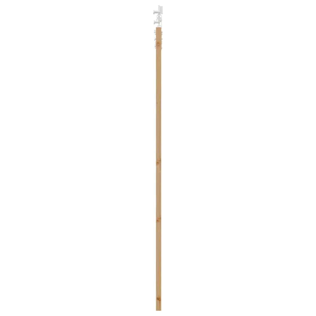 Schiebetür Weiß 83 x 202 cm Massives Kiefernholz und Stahl