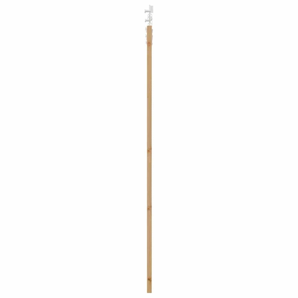 Schiebetür Weiß 83 x 211 cm Massives Kiefernholz und Stahl