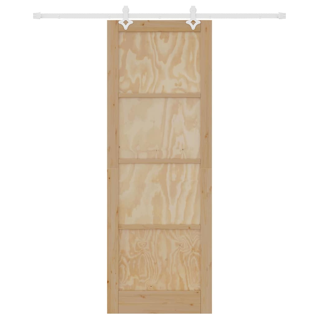 Schiebetür Natur und Weiß 83 x 232 cm