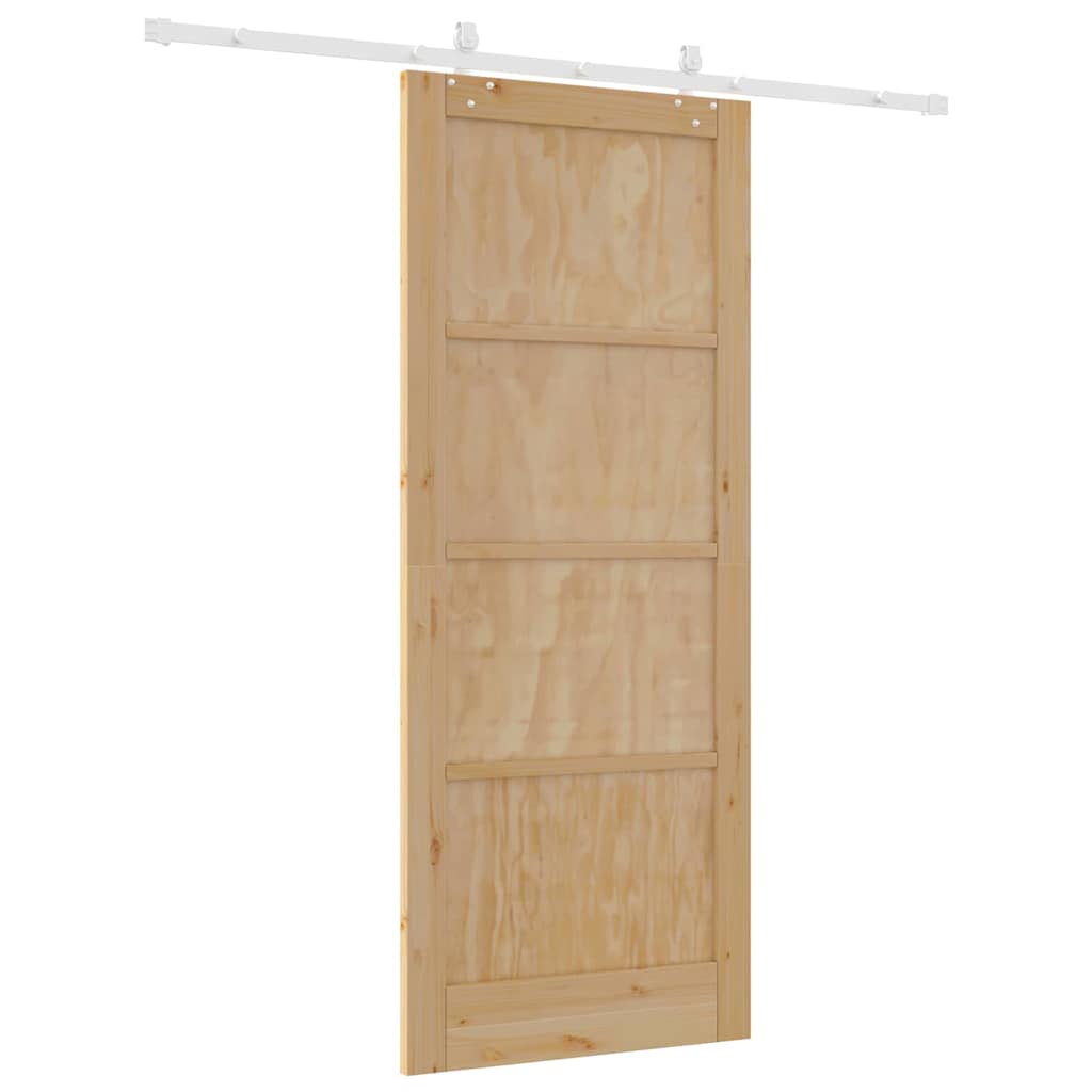 Schiebetür Natur und Weiß 86 x 211 cm