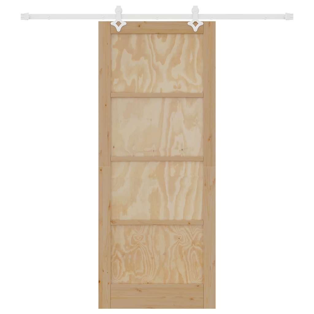 Schiebetür Natur und Weiß 86 x 211 cm