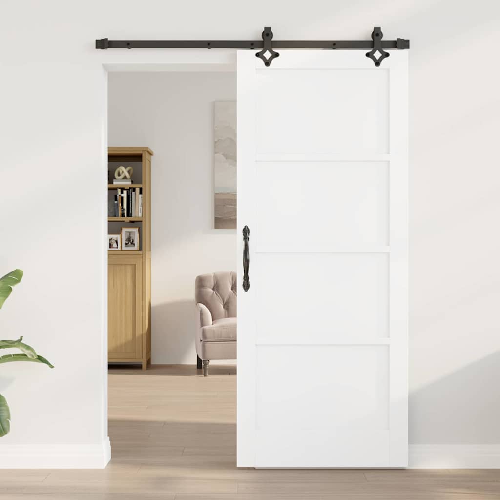 Schiebetür-Set Sonstiges ORKDAL Weiß und Schwarz 83 x 202 cm