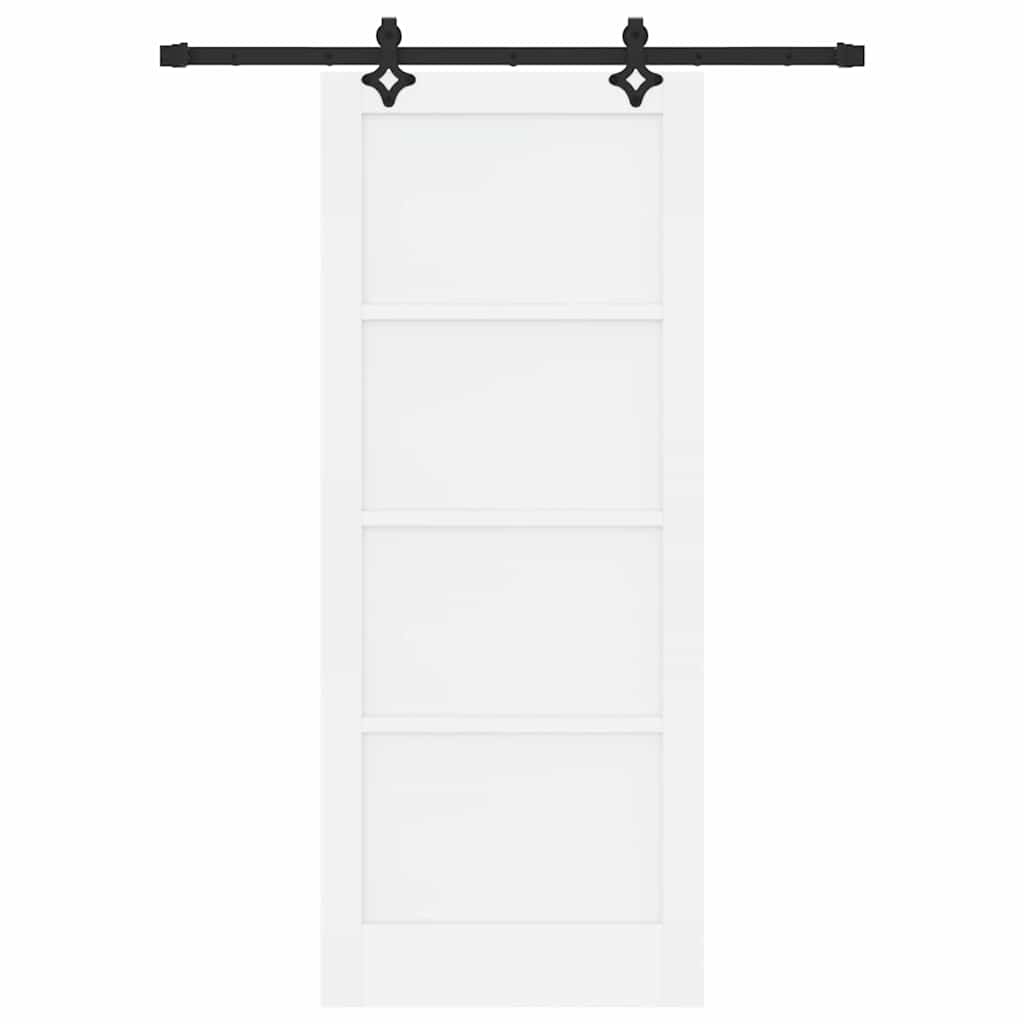 Schiebetür-Set Sonstiges ORKDAL Weiß und Schwarz 83 x 202 cm