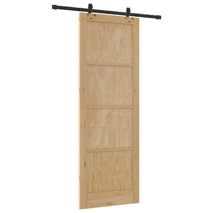 Schiebetür-Set Sonstiges ORKDAL Natur und Schwarz 83 x 232 cm