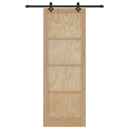 Schiebetür-Set Sonstiges ORKDAL Natur und Schwarz 83 x 232 cm