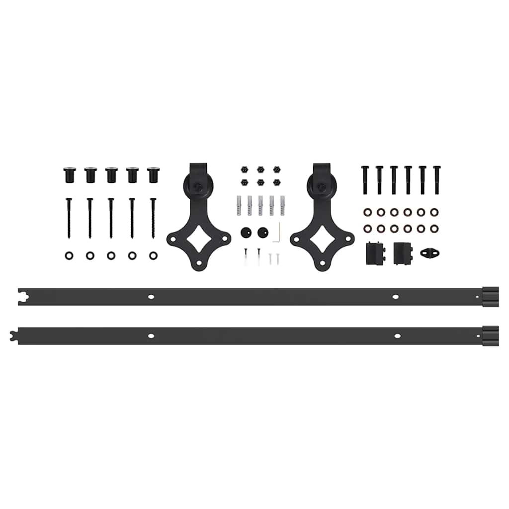 Schiebetür-Set Sonstiges ORKDAL Natur und Schwarz 86 x 198,5 cm