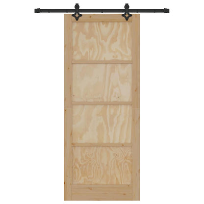 Schiebetür-Set Sonstiges ORKDAL Natur und Schwarz 86 x 211 cm