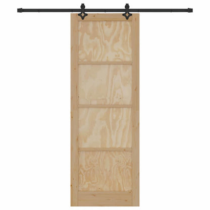 Schiebetür-Set Sonstiges ORKDAL Natur und Schwarz 83 x 232 cm