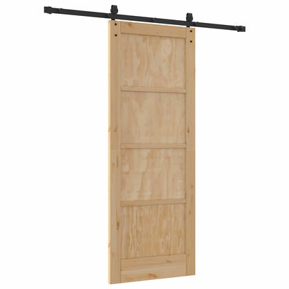 Schiebetür Sonstiges ORKDAL Natur und Schwarz 78 x 202 cm