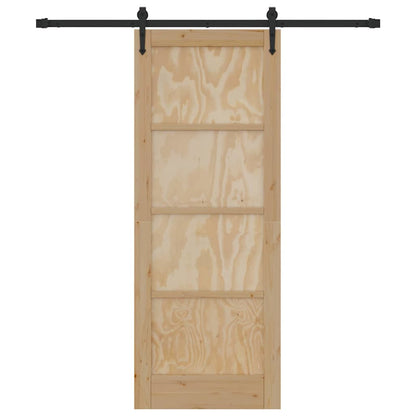 Schiebetür Sonstiges ORKDAL Natur und Schwarz 78 x 202 cm