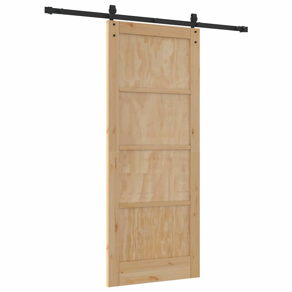 Schiebetür Sonstiges ORKDAL Natur und Schwarz 83 x 202 cm