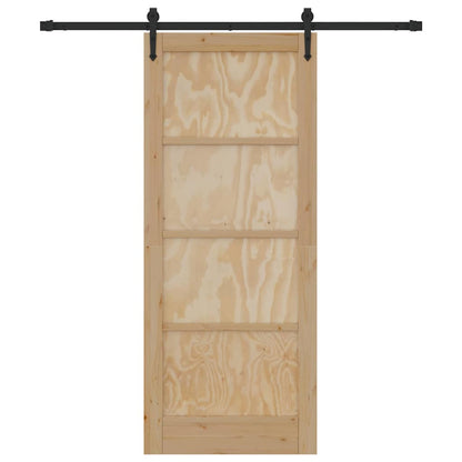 Schiebetür Sonstiges ORKDAL Natur und Schwarz 83 x 202 cm