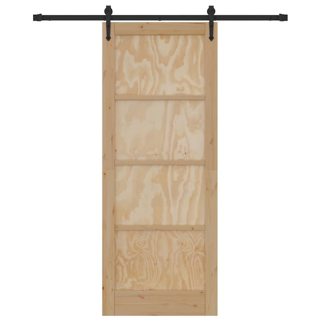Schiebetür Sonstiges ORKDAL Natur und Schwarz 83 x 211 cm