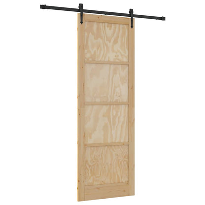 Schiebetür Sonstiges ORKDAL Natur und Schwarz 83 x 232 cm