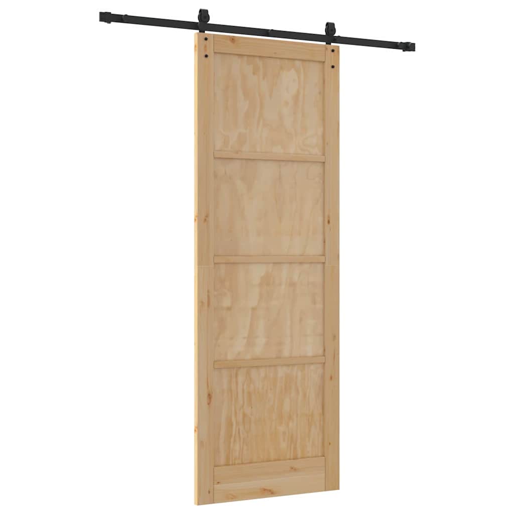 Schiebetür Sonstiges ORKDAL Natur und Schwarz 83 x 232 cm