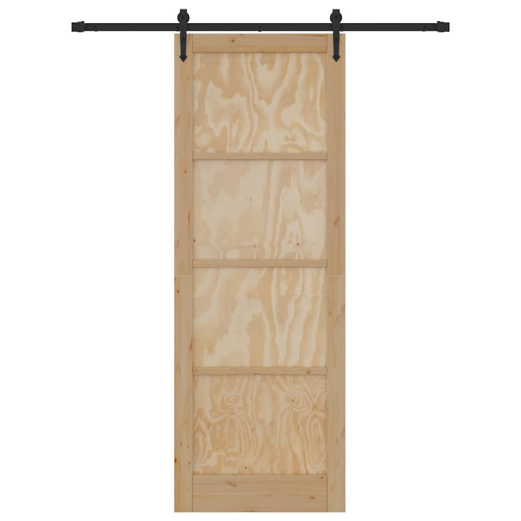 Schiebetür Sonstiges ORKDAL Natur und Schwarz 83 x 232 cm