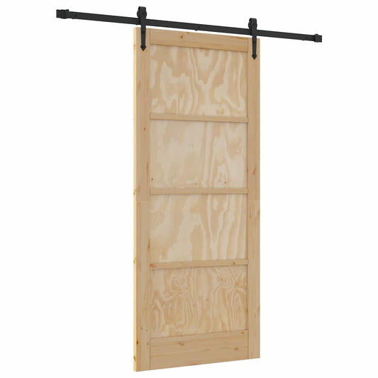 Schiebetür Sonstiges ORKDAL Natur und Schwarz 86 x 198,5 cm