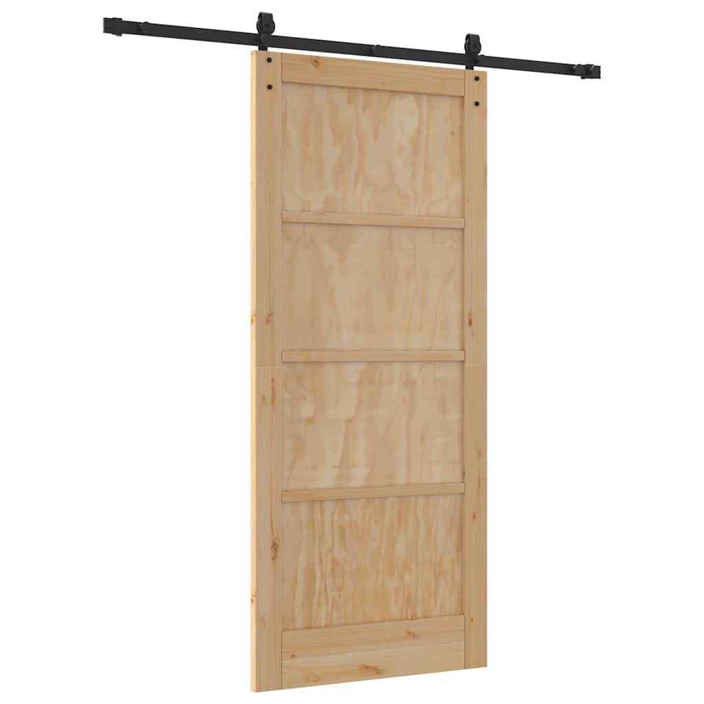 Schiebetür Sonstiges ORKDAL Natur und Schwarz 86 x 198,5 cm