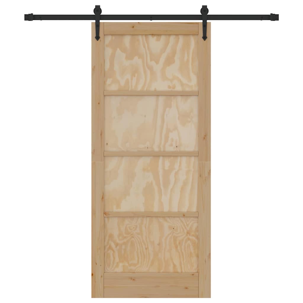 Schiebetür Sonstiges ORKDAL Natur und Schwarz 86 x 198,5 cm