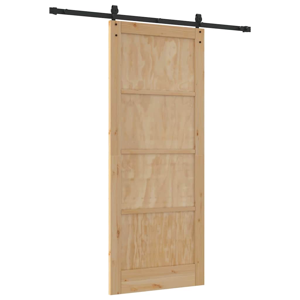 Schiebetür Sonstiges ORKDAL Natur und Schwarz 86 x 211 cm