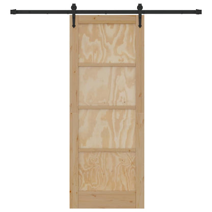 Schiebetür Sonstiges ORKDAL Natur und Schwarz 78 x 202 cm