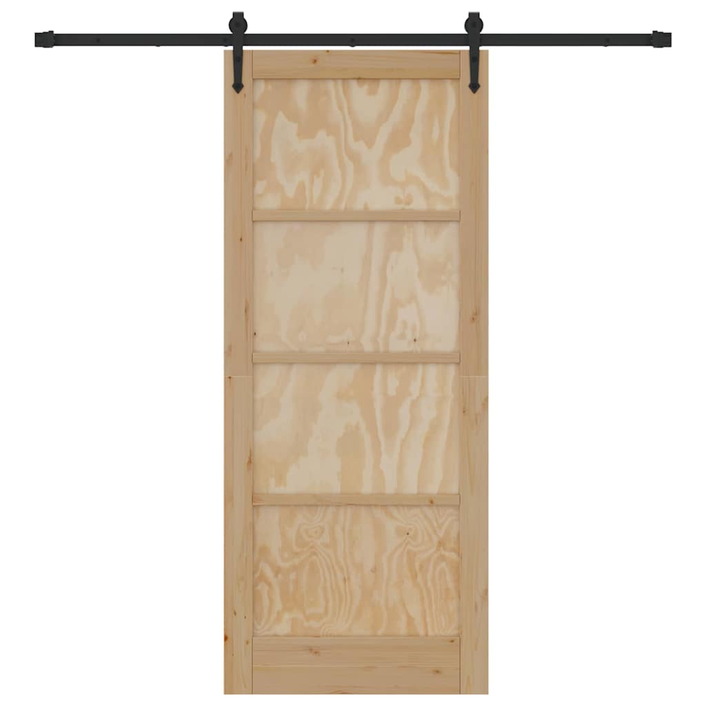 Schiebetür Sonstiges ORKDAL Natur und Schwarz 83 x 202 cm