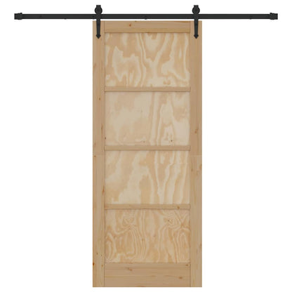 Schiebetür Sonstiges ORKDAL Natur und Schwarz 83 x 202 cm