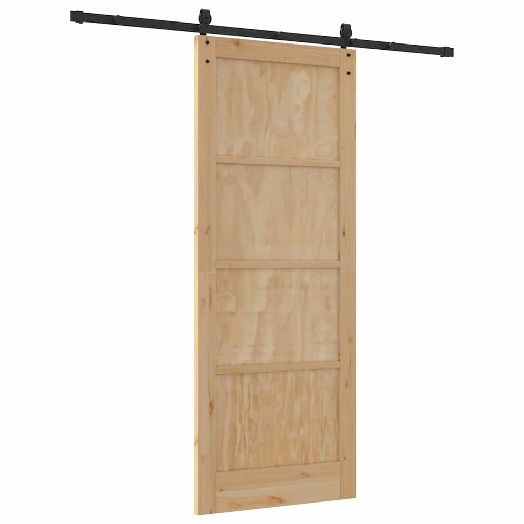 Schiebetür Sonstiges ORKDAL Natur und Schwarz 83 x 211 cm