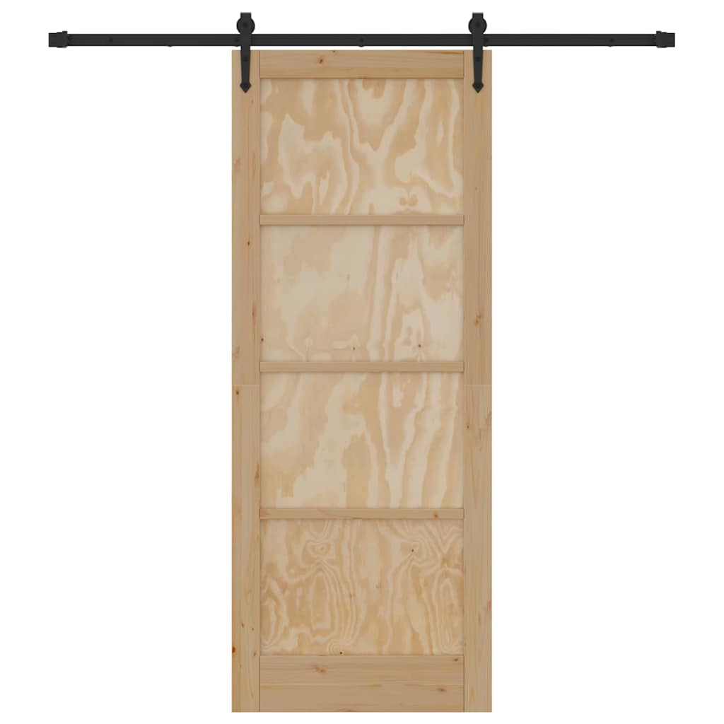Schiebetür Sonstiges ORKDAL Natur und Schwarz 83 x 211 cm
