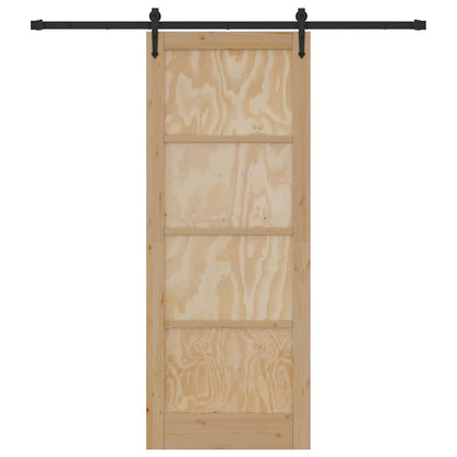 Schiebetür Sonstiges ORKDAL Natur und Schwarz 83 x 211 cm