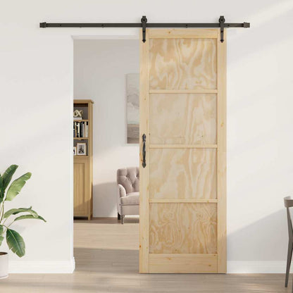 Schiebetür Sonstiges ORKDAL Natur und Schwarz 83 x 232 cm