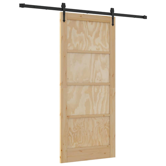 Schiebetür Sonstiges ORKDAL Natur und Schwarz 86 x 198,5 cm