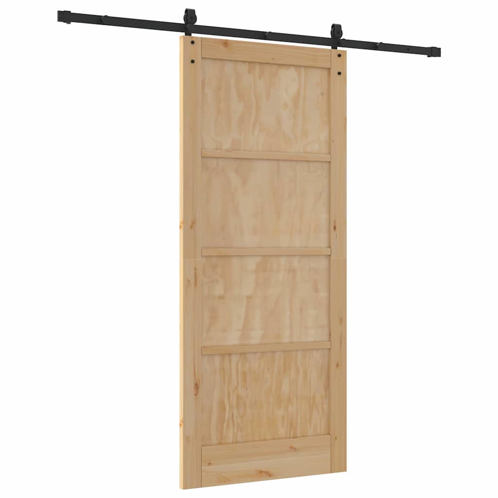 Schiebetür Sonstiges ORKDAL Natur und Schwarz 86 x 198,5 cm